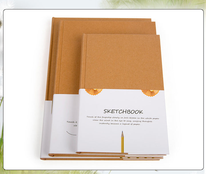 Hard Shell Blank Hardcover Cowhide Sketchbook Sketchbook Simple Notebook