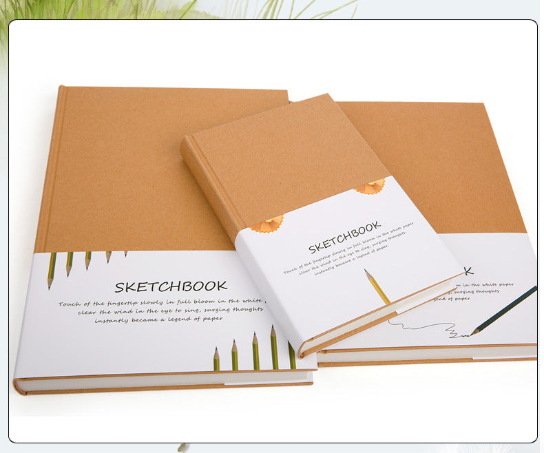 Hard Shell Blank Hardcover Cowhide Sketchbook Sketchbook Simple Notebook