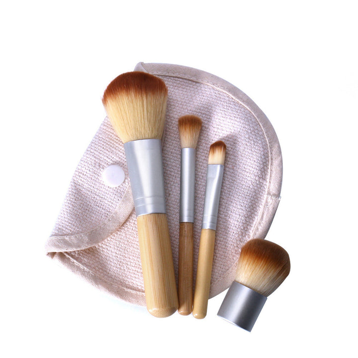 Makeup Brush Set Bamboo Handle Powder