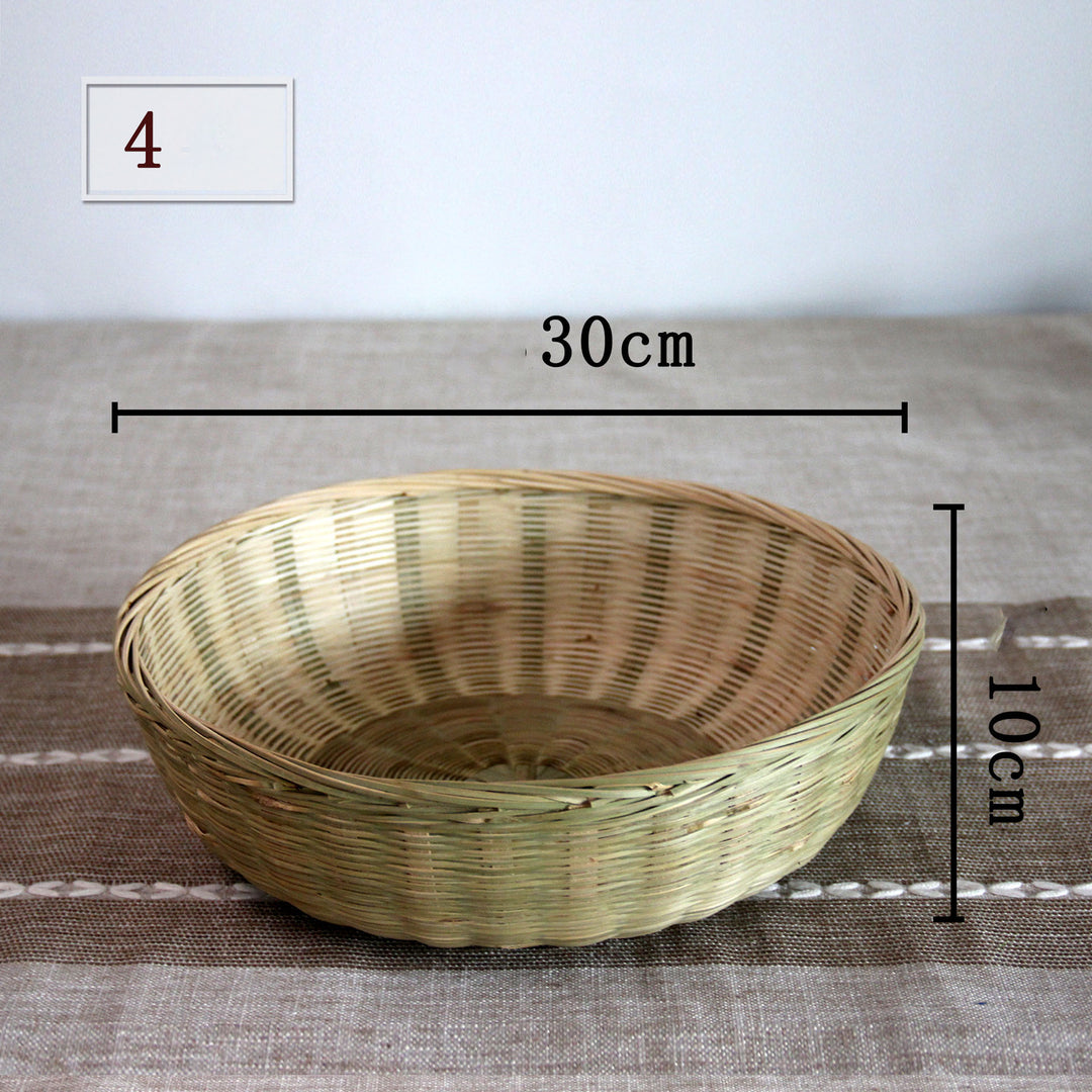 Handmade Woven Products Bamboo Sieve Steamed Bun Storage Basket
