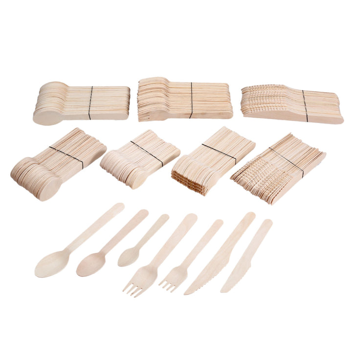 Disposable Wooden Cutlery Forks/Spoons/Cutters Knives