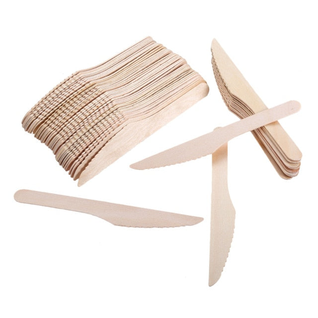 Disposable Wooden Cutlery Forks/Spoons/Cutters Knives