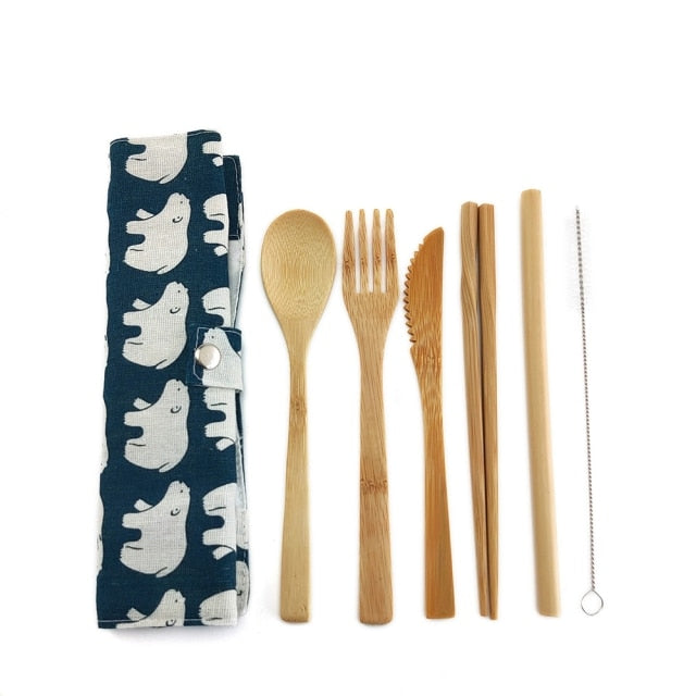 Eco Friendly Bamboo Cutlery Set of Wooden