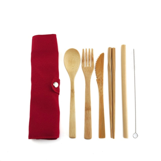 Eco Friendly Bamboo Cutlery Set of Wooden